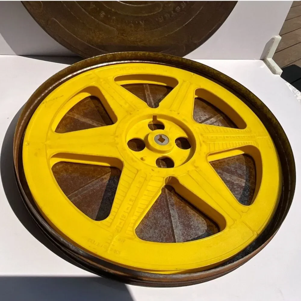 Vintage Eastman Kodak 32mm Metal Film Reel Movie Theater Industrial Decor
